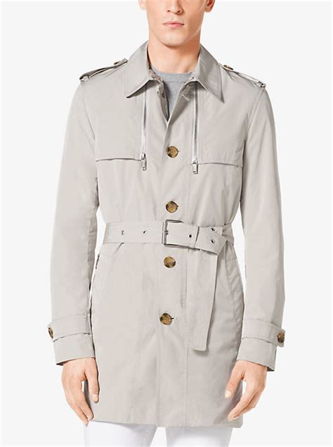 Sueded Poplin Trench Coat 